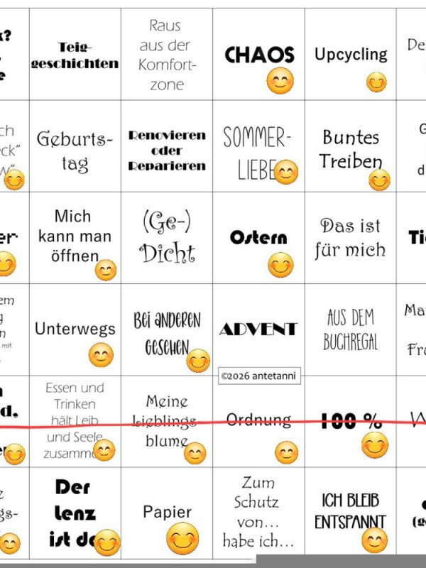 Jahres-Bingo: Quartal 2&nbsp;2026